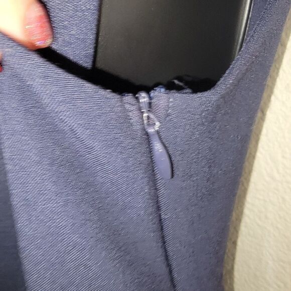 Lulus Prep Work Navy Blue Sleeveless Dress Size Large - Picture 3 of 8